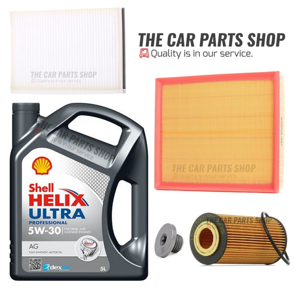FOR VAUXHALL ZAFIRA 1.8 PETROL MK2 SERVICE KIT 5L SHELL AIR OIL CABIN SUMP PLUG