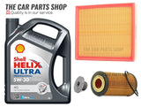 FOR VAUXHALL ZAFIRA 1.8 PETROL MK2 SERVICE KIT AIR & OIL FILTER & SHELL 5W30 OIL