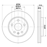 TO FIT VAUXHALL INSIGNIA CDTI MK1 FRONT BRAKE DISCS PAIR 296MM
