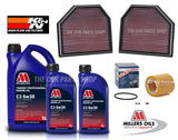 FOR BMW M3 F80 FULL BOSCH SERVICE KIT BOSCH OIL FILTER + K&N FILTER & MILLERS 7L