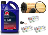 FOR BMW 218i MSPORT GRAN COUPE F44 SERVICE KIT 5L MILLERS BOSCH FILTER PLUGS X3