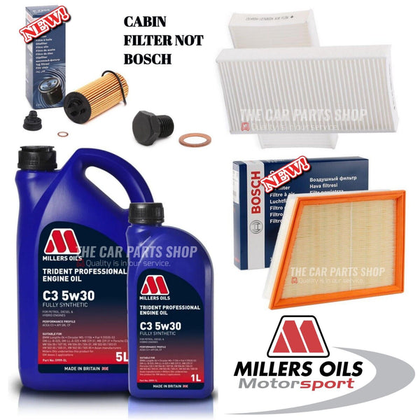 FOR MINI COOPER S 2.0 PETROL COUNTRYMAN BOSCH SERVICE KIT 6L MILLERS AIR OIL CAB