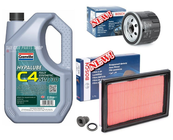 5L C4 OIL & AIR OIL BOSCH SERVICE KIT FOR NISSAN QASHQAI 1.5 DCI 360 PLUS 2
