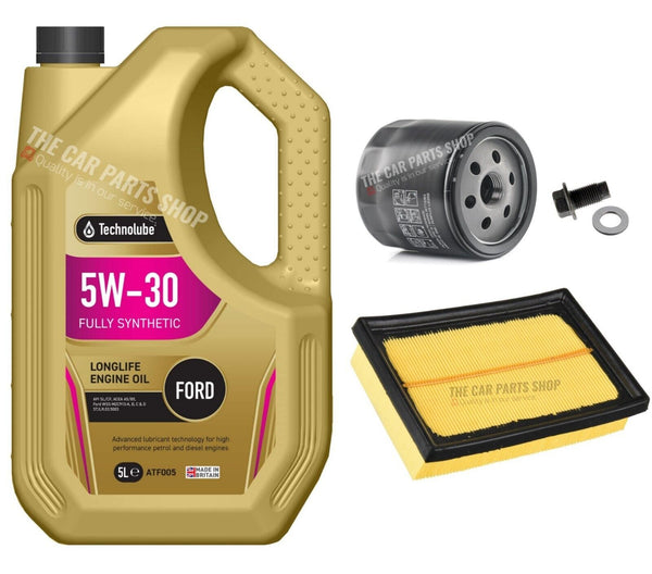 FOR TOYOTA AYGO VVT-I X-PLAY 1KR-FE SERVICE KIT NEW AIR OIL FILTER & 5L 5W-30