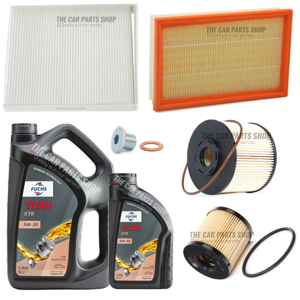 FOR FORD FOCUS GHIA 2.0 DIESEL FULL SERVICE KIT 6L FUCHS XTR & FULL FILTER KIT