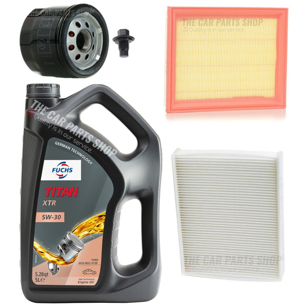 FOR FORD FIESTA 1.4 PETROL MK6 3 FILTERS AND 5 LITRES FUCHS XTR PREMIUM 5W30 OIL