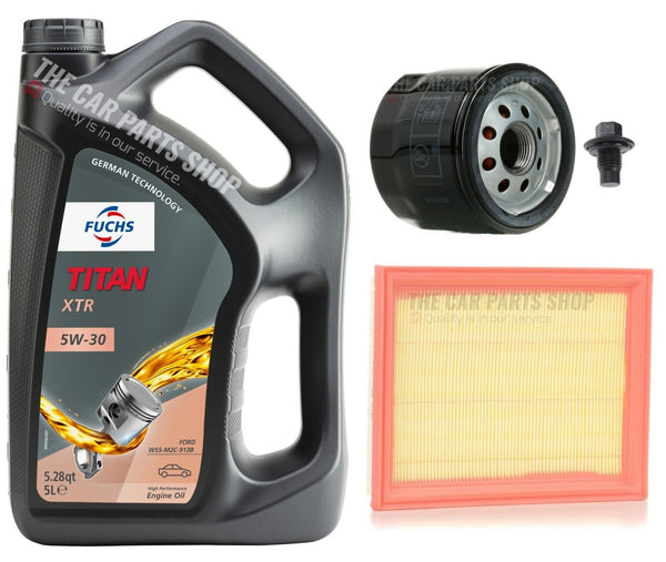 FOR FORD FIESTA 1.4 PETROL MK6 OIL AND AIR FILTER WITH 5L FUCHS XTR PREMIUM
