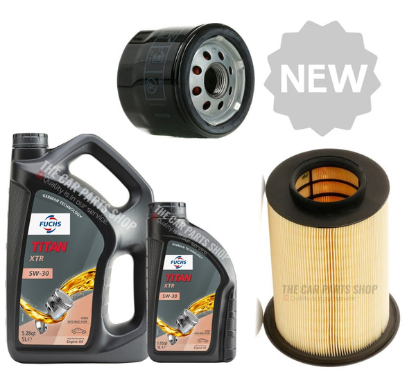 AIR OIL FILTER & 6L FUCHS XTR SERVICE KIT FOR FORD FOCUS ST-3 2.0 PETROL MK3