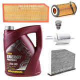 FOR SEAT LEON 2.0 TFSI 2006-2011 SERVICE FILTERS KIT AIR OIL FUEL CABIN & 5L OIL