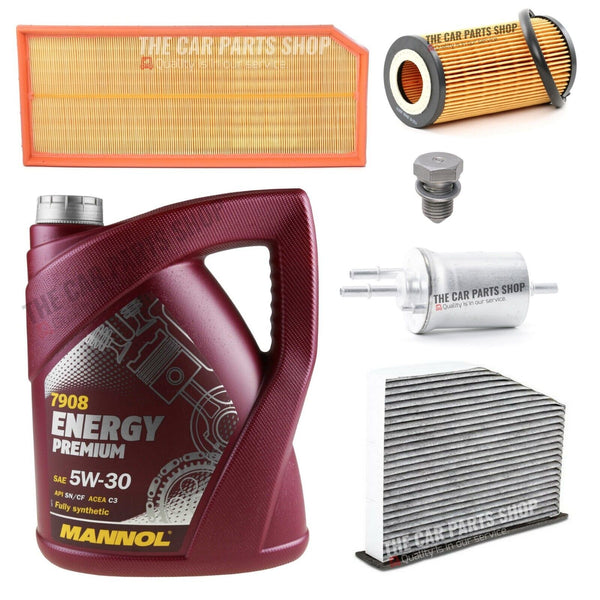 FOR SEAT LEON 2.0 TFSI 2006-2011 SERVICE FILTERS KIT AIR OIL FUEL CABIN & 5L OIL