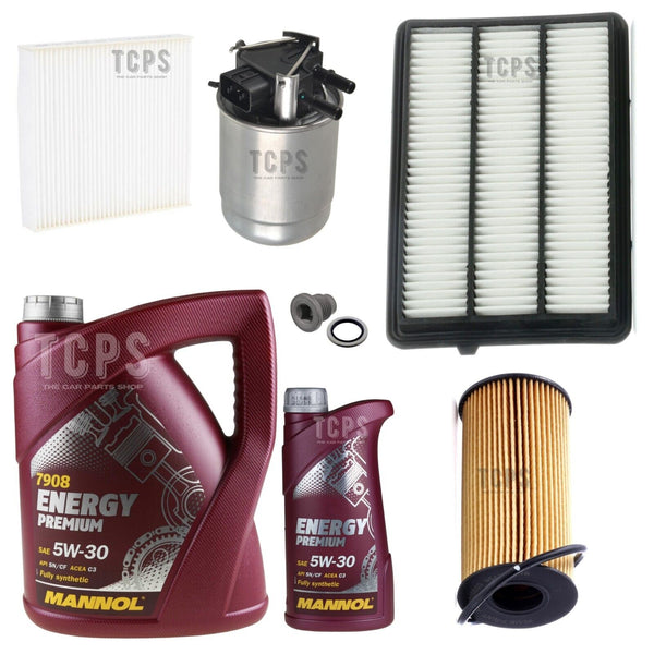 FOR NISSAN QASHQAI 1.5 DCI (EURO 6) SERVICE KIT 6L OIL & ALL NEW FILTERS PACK
