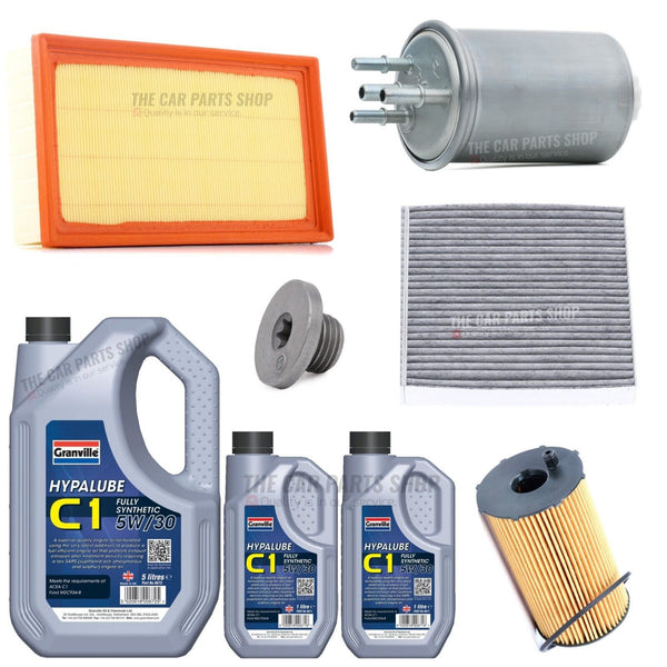 FOR JAGUAR 2.7 D LUXURY V6 FULL SERVICE KIT + 7L C1 5W30 MOTOR OIL ALL FILTERS