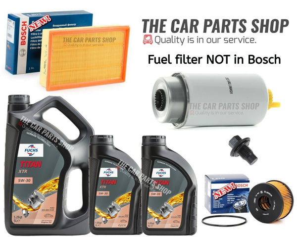 FOR FORD TRANSIT 2.4 TDDI BOSCH SERVICE KIT 7L FUCHS OIL + AIR OIL FUEL FILTER