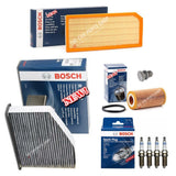 FOR VW GOLF GTI MK5 BOSCH FILTER SERVICE KIT WITH BOSCH SPARK PLUGS X 4