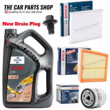 BOSCH SERVICE KIT TO FIT FORD FIESTA 1.2 PETROL MK7 5L FUCHS & BOSCH 3 FILTERS