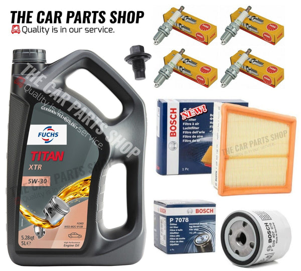 BOSCH AIR OIL FILTER NGK PLUGS TO FIT FORD FIESTA 1.2 PETROL MK7 SERVICE KIT