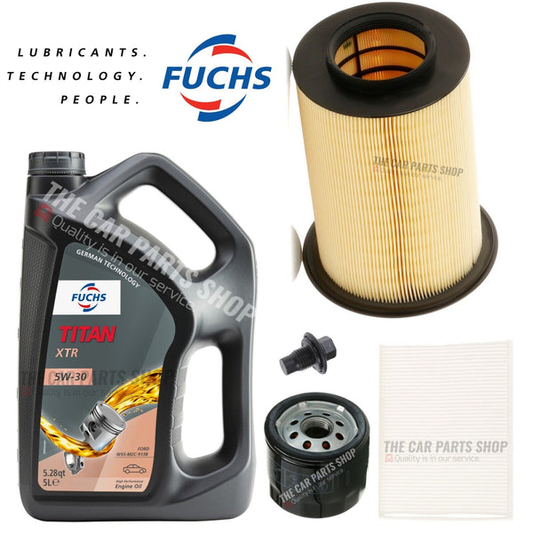 FITS FORD FOCUS 1.6 PETROL MK2 SERVICE KIT 5L FUCHS XTR 5W30 + AIR OIL POLLEN