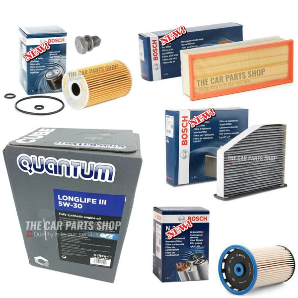 5L QUANTUM COMPLETE BOSCH SERVICE KIT FITS AUDI Q3 2.0 TDI S LINE QUATTRO