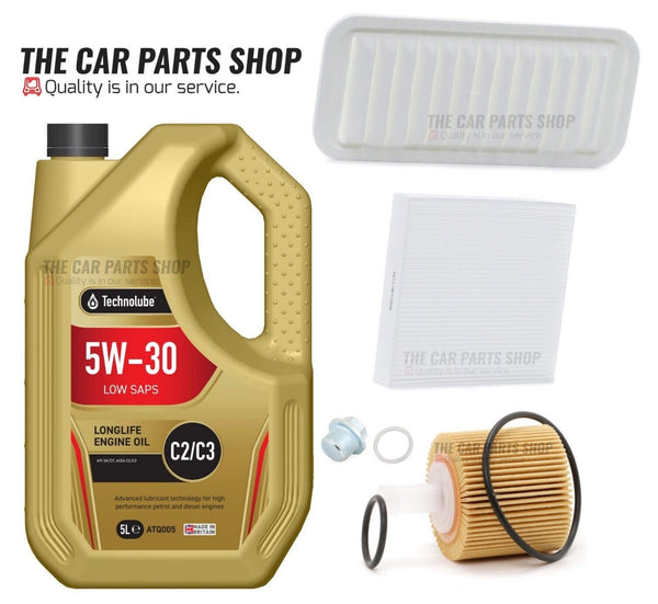 5L OIL & AIR OIL CABIN FILTER SERVICE KIT FOR SUBARU JUSTY 1.0 1KR-FE MK4