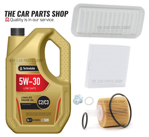 5L OIL & AIR OIL CABIN FILTER SERVICE KIT FOR SUBARU JUSTY 1.0 1KR-FE MK4