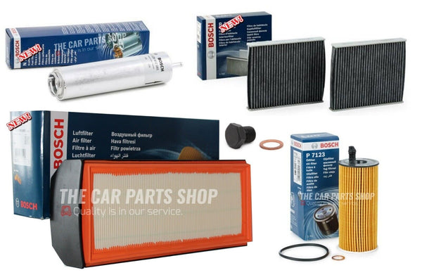 FOR BMW 330D 3.0 M-SPORT F30 FULL BOSCH FILTER SERVICE KIT AND NEW SUMP PLUG KIT