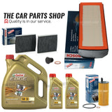 FOR BMW 330D 3.0 M-SPORT F30 BOSCH SERVICE KIT 7L CASTROL & 3 NEW FILTERS PACK
