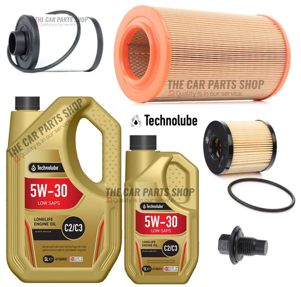 FITS PEUGEOT BOXER 335 L3 LWB SERVICE KIT 6L 5W30 & AIR OIL FUEL FILTER KIT