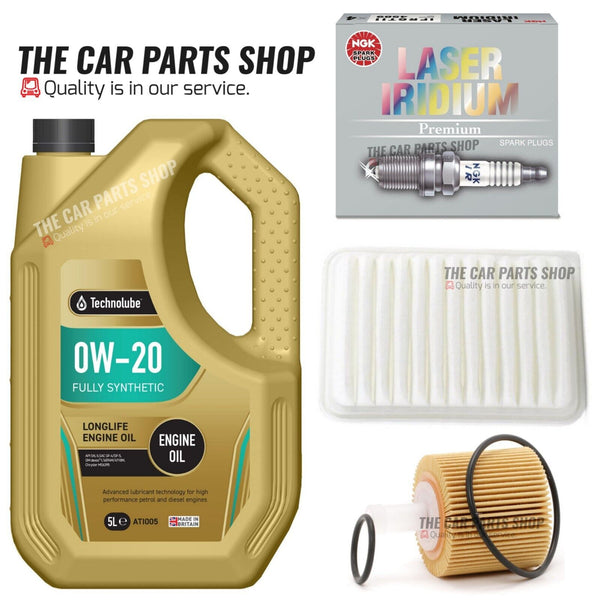 FOR TOYOTA AURIS 1.6 MK1 SERVICE KIT 5L 0W20 & AIR OIL 4 X NGK PLUGS