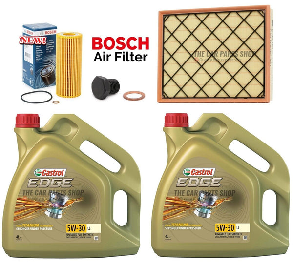 FOR BMW X5 3.0 SD XDRIVE E70 BOSCH SERVICE KIT 8L CASTROL & BOSCH AIR OIL KIT OE