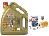 FOR VW CADDY 1.6 TDI MK3 CASTROL SERVICE KIT 5L CASTROL & BOSCH OIL FILTER KIT