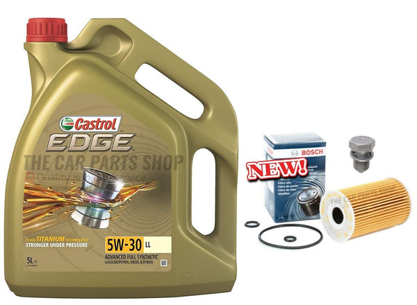 FOR VW CADDY 1.6 TDI MK3 CASTROL SERVICE KIT 5L CASTROL & BOSCH OIL FILTER KIT