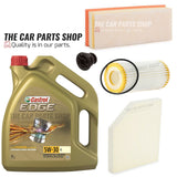 FOR AUDI A5 2.0 TFSI PETROL S.E MK1 SERVICE KIT 5L CASTROL & NEW AIR OIL CABIN