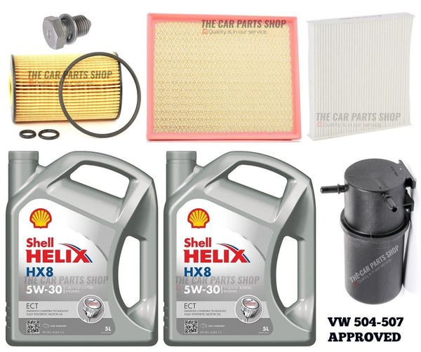 TO FIT VW CRAFTER 2.0 TDI COMPLETE SERVICE KIT WITH 10L SHELL HX8 5W30 LONGLIFE