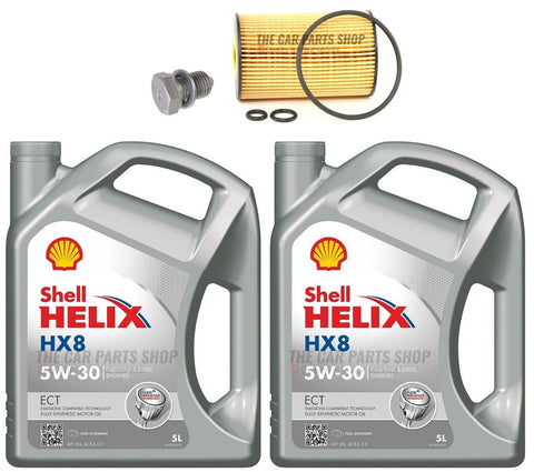 TO FIT VW CRAFTER 2.0 TDI SERVICE KIT NEW OIL FILTER & SUMP PLUG & 10L SHELL HX8