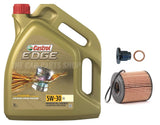 FOR MINI COOPER 1.6 PETROL 06-14 5L CASTROL EDGE OIL CHANGE SERVICE KIT & PLUG