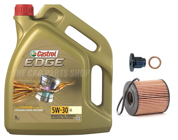 FOR MINI COOPER 1.6 PETROL 06-14 5L CASTROL EDGE OIL CHANGE SERVICE KIT & PLUG
