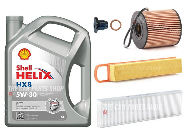 FOR MINI COOPER 1.6 PETROL 06-14 SERVICE KIT 5L SHELL HX8 AND 3 FILTERS NEW