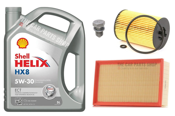 FITS SKODA OCTAVIA TDI MK2 SERVICE KIT NEW AIR OIL FILTER & 5L SHELL HX8 5W30