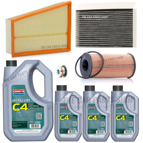 FOR RENUALT MEGANE GT LINE 2.0 DCI MK3 SERVICE KIT 8L C4 5W30 & CABIN OIL AIR