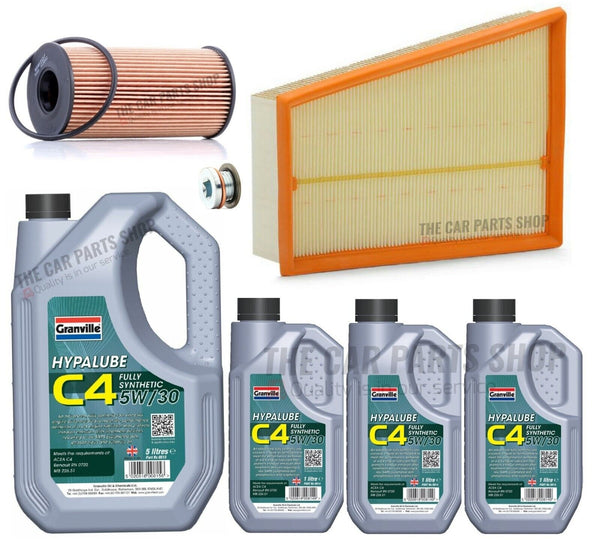 FOR RENUALT MEGANE GT LINE 2.0 DCI MK3 SERVICE KIT AIR OIL FILTER & 5W30 C4 OIL