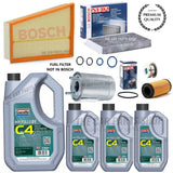FITS RENUALT MEGANE GT LINE 2.0 DCI COMPLETE SERVICE KIT BOSCH FILTERS & 5W30 C4