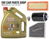 SERVICE KIT FOR VW PASSAT 1.8 TFSI MK6 PETROL 5L CASTROL & AIR OIL CABIN FILTER