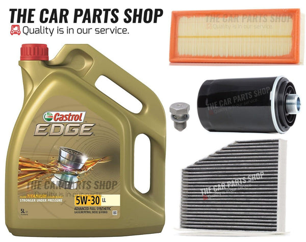 SERVICE KIT FOR VW PASSAT 1.8 TFSI MK6 PETROL 5L CASTROL & AIR OIL CABIN FILTER