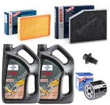 BOSCH SERVICE KIT FOR FORD TRANSIT 350 2.2 TDCI MK8 10L 5W30 & AIR OIL CABIN KIT