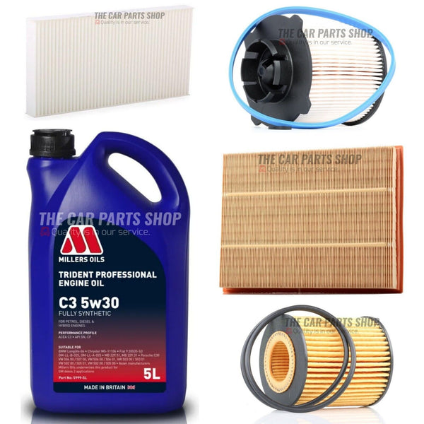 FULL SERVICE KIT FOR SAAB 9-3 1.9 TiD VECTOR SPORT MK2 5L MILLER 5W30 & FULL KIT