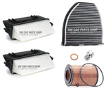 FITS MERCEDES C350 3.0 CDI W204 SERVICE KIT 2 X AIR OIL CABIN FILTER OM642.834
