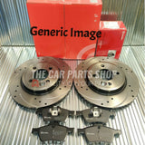 FOR FORD FOCUS RS 2.5 07-13 BREMBO DRILLED GROOVED FRONT DISCS 336MM & PADS