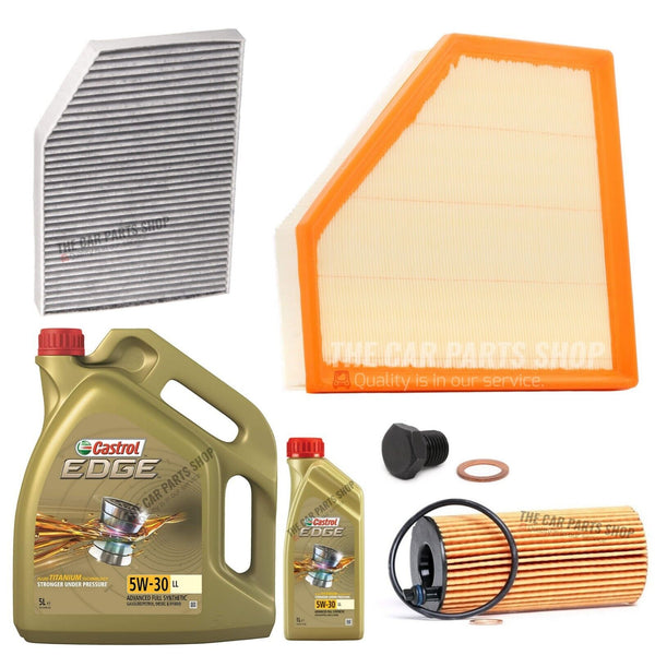 FOR BMW 320D M SPORT G20 SERVICE KIT 6L CASTROL 5W30 & AIR OIL POLLEN FILTER NEW