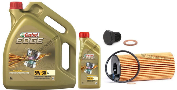 FOR BMW 320D M SPORT G20 SERVICE KIT OIL FILTER SUMP PLUG & CASTROL 6 LITRES