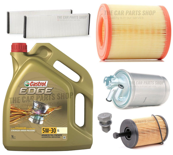 FOR AUDI A6 AVANT 2.0 TDI 2005-2011 FULL SERVICE KIT WITH PREMIUM 5L CASTROL NEW